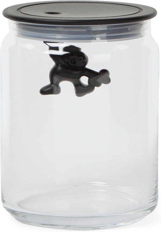 Alessi Gianni Voorraadpot incl. Deksel 15 cm Zwart