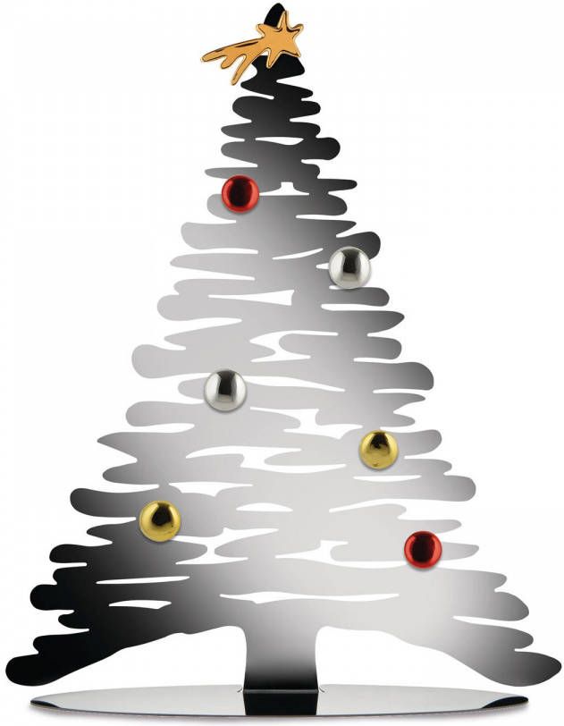 Alessi Kerstboom Bark Zilver Bm06 Door Michel Boucquillon & Donia Maaoui