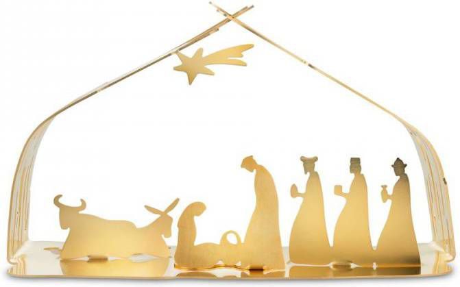 Alessi Kerststal Bark Goud Bm09 Door Michel Boucquillon & Donia Maaoui