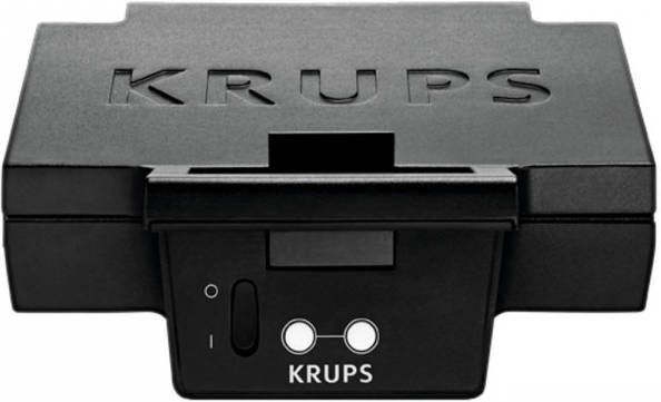 Krups Sandwichmaker FDK451 voor gegrilde aandwichtoast in driehoekig model, bakplaten met antiaanbaklaag(gemakkelijk te reinigen, niets brandt aan ), opwarm en temperatuurcontrolelampje
