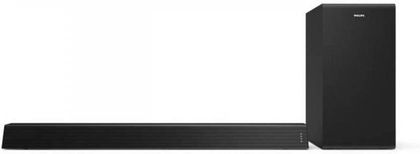 Philips Tab7305 Soundbar Bluetooth 2.1 Draadloze Subwoofer 300w Hdmi Arc Dolby Audio Metalen Rooster Zwart