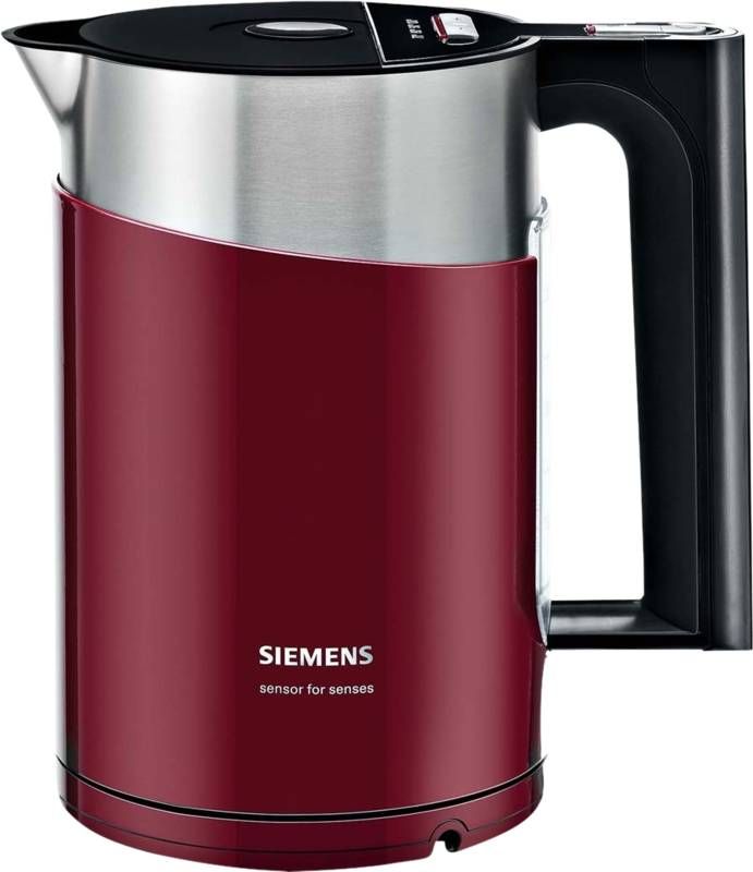 Siemens TW86104P 1.5l 2400W Zwart, Rood, Roestvrijstaal waterkoker Siemens TW86104P 1.5l 2400W Zwart, Rood, Roestvrijstaal waterkoker