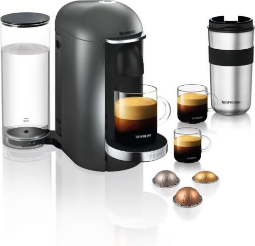 Krups Nespresso Vertuo + XN900T Deluxe Koffiecupmachine Titan