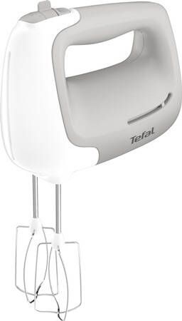 Tefal Handmixer HT450B Prep'Mix 5 snelheden, 2 garde en 2 deeghaken van edelstaal, veelzijdig, ergonomisch design, vaatwasserbestendige accessoires