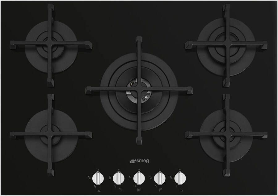 Smeg PV275NNLK S Gas inbouwkookplaat Zwart