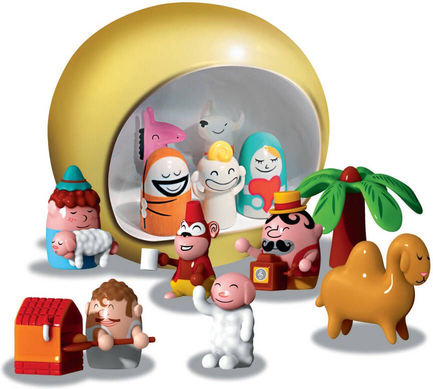 Alessi Kerststal Goud Amgi10 Door Massimo Giacon